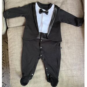 Baby Infant Tuxedo Ring Bearer Wedding Outfit